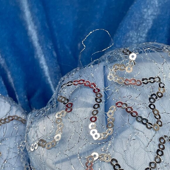 Duokipolla Cinderella Style Dress Up Dress Girls 110cm (US 5) Tulle Blue Sequine - Picture 16 of 16